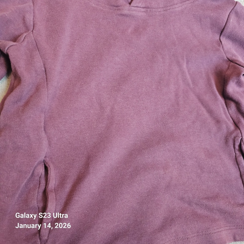 Kate Quinn Kids 5Y Plum Organic Cotton Pullover Hoodie - Picture 2 of 5